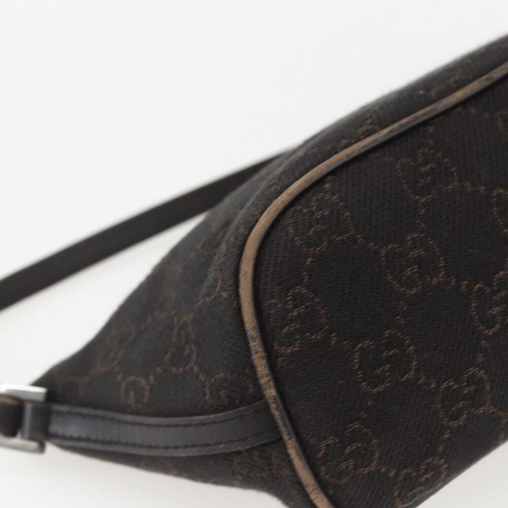 GUCCI GG Canvas Accessory Pouch Dark Brown Silver 07198 Auth ep12569 - Picture 16 of 16